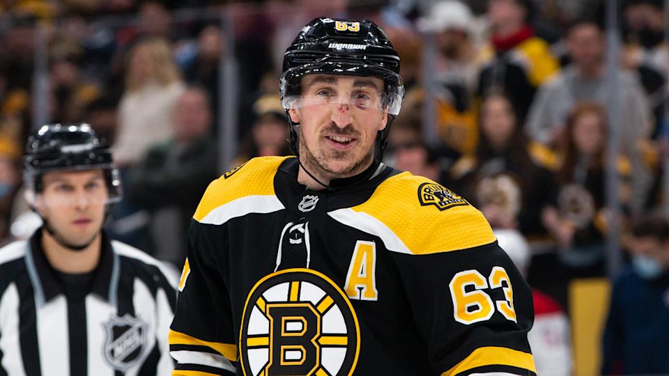 Brad Marchand is back to his trolling ways, this time taking aim at the Arizona Coyotes. (Photo by Richard T Gagnon/Getty Images)