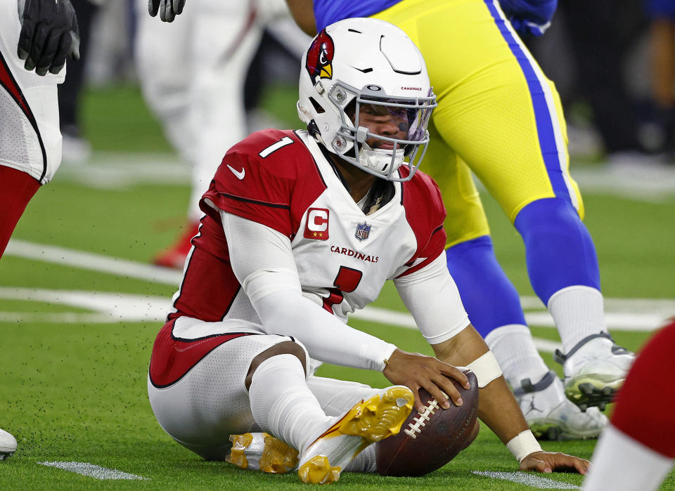 Kyler Murray had a rough night in the Cardinals' loss to the Rams. (Photo by Ronald Martinez/Getty Images)