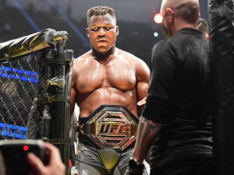 Francis Ngannou retained the UFC heavyweight title against Ciryl Gane (AFP via Getty Images)