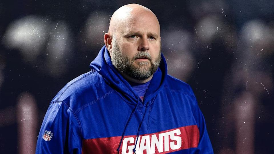 HOLD FOR AFTER HIRE: Brian Daboll treated image - Giants swap with Giants hoodie