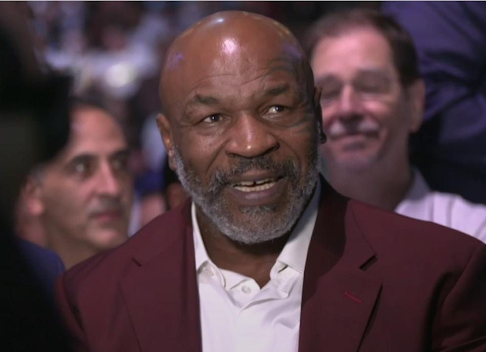 Mike Tyson returned to the ring to face Roy Jones Jr. in 2020 (BT Sport Box Office)