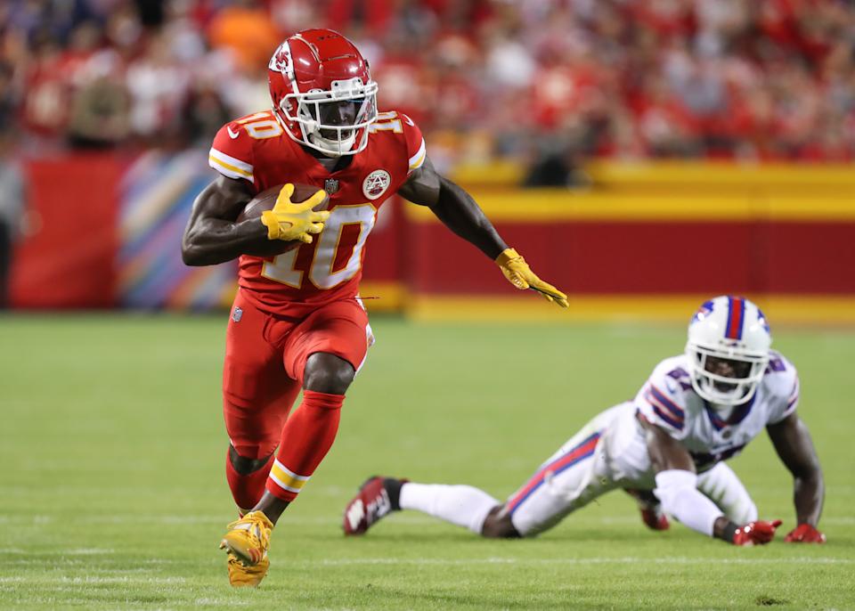 Tyreek Hill and the Kansas City Chiefs will try to knock the Buffalo Bills out of the playoffs again. (Photo by Scott Winters/Icon Sportswire via Getty Images)