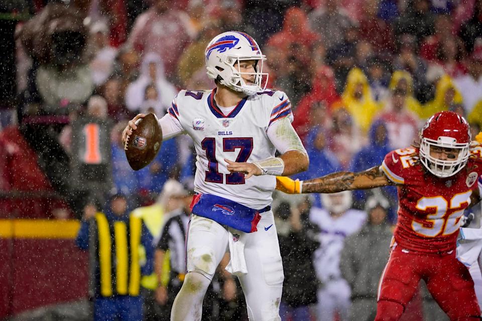 Will Josh Allen and the Buffalo Bills upset the Kansas City Chiefs in the AFC divisional round of the NFL playoffs?