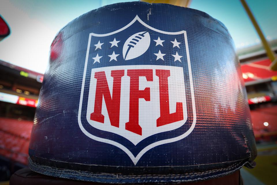 A view of the NFL logo