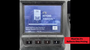 Gasoline pump advertisements promoting TAAT™ to smokers aged 21+, such as the display in an Ohio gas station shown above from January 2021, have proven especially effective as a method for soliciting initial interest in TAAT™ by succinctly conveying its key selling points. This advertisement can be viewed by clicking the thumbnail above or by clicking here.