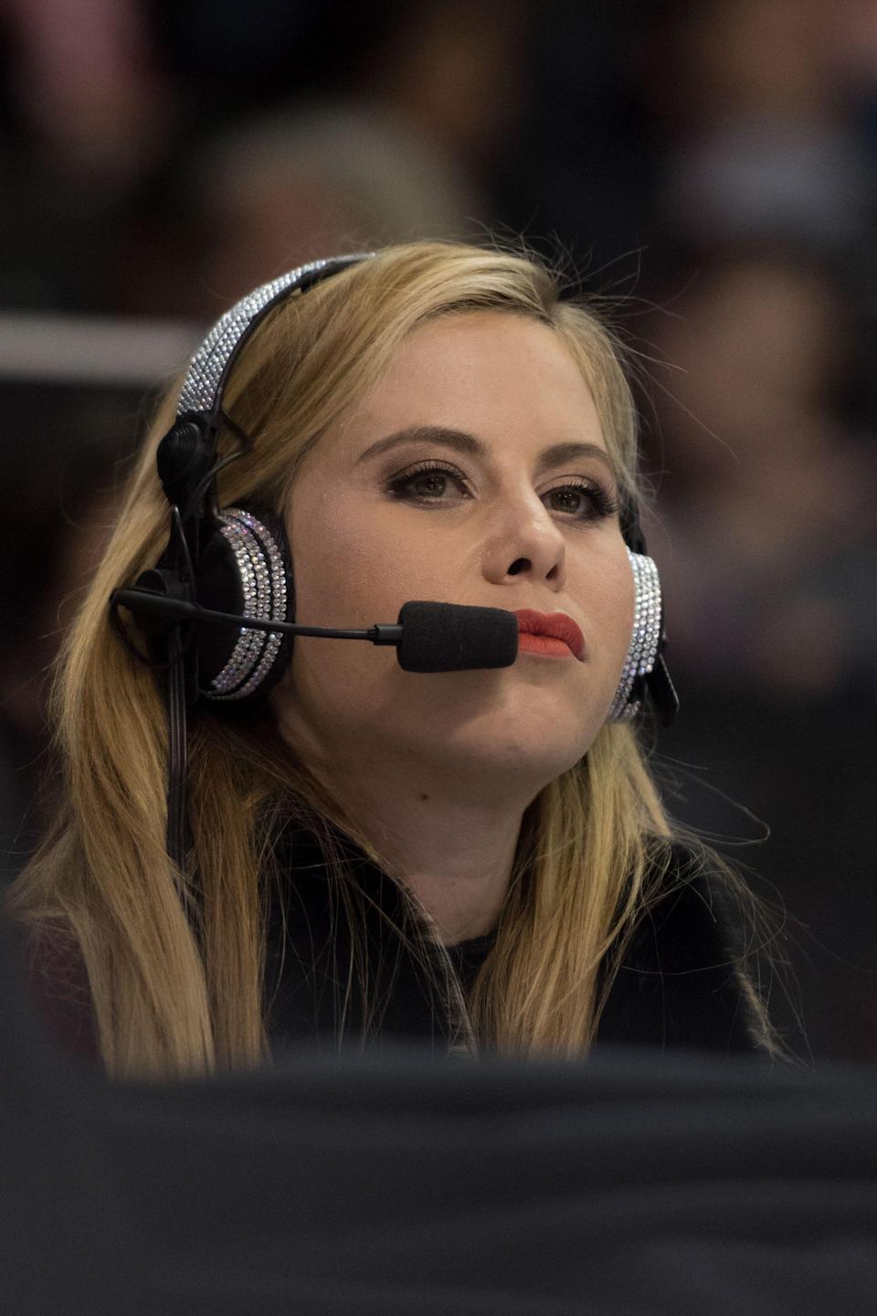 January 3, 2018; San Jose, CA, USA; Tara Lipinski during the 2018 U.S. Figure Skating Championships at SAP Center.