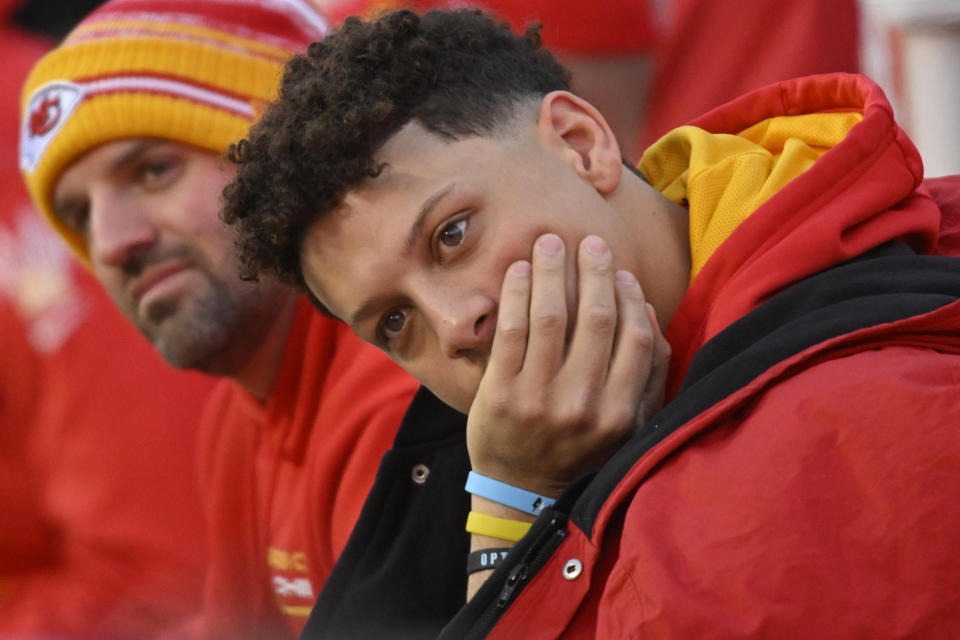 Patrick Mahomes won the first wild-card weekend game of his career as a starter, but the Kansas City Chiefs will now stare down a huge challenge in the Buffalo Bills. (AP Photos/Reed Hoffmann)