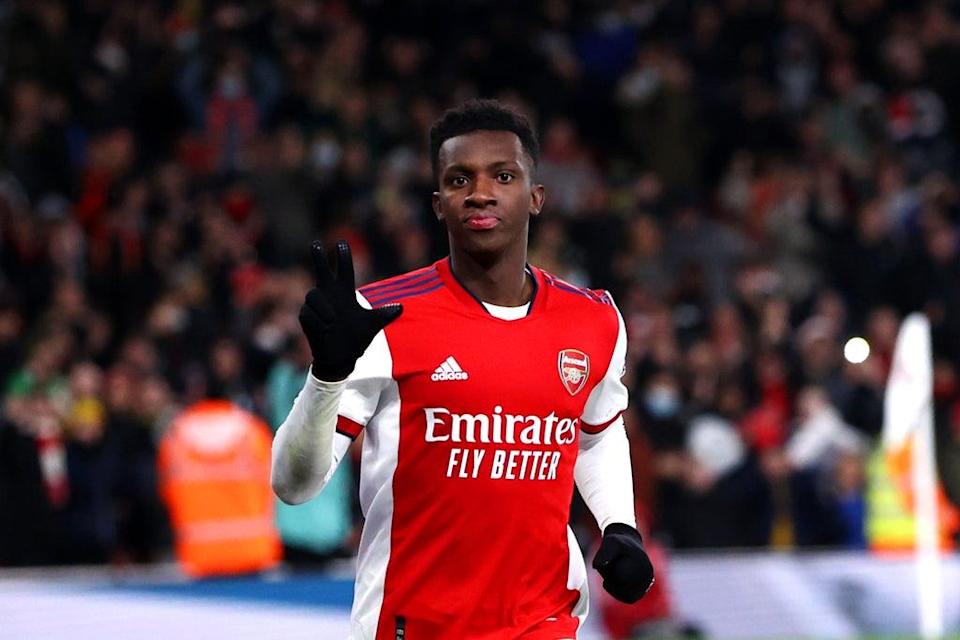 Eddie Nketiah was linked with a deadline day move but stayed at Arsenal (Getty Images)