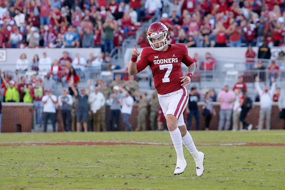 Spencer Rattler threw for 4,595 yards, completing 70 percent of his passes, with 40 touchdowns and 12 interceptions at Oklahoma.