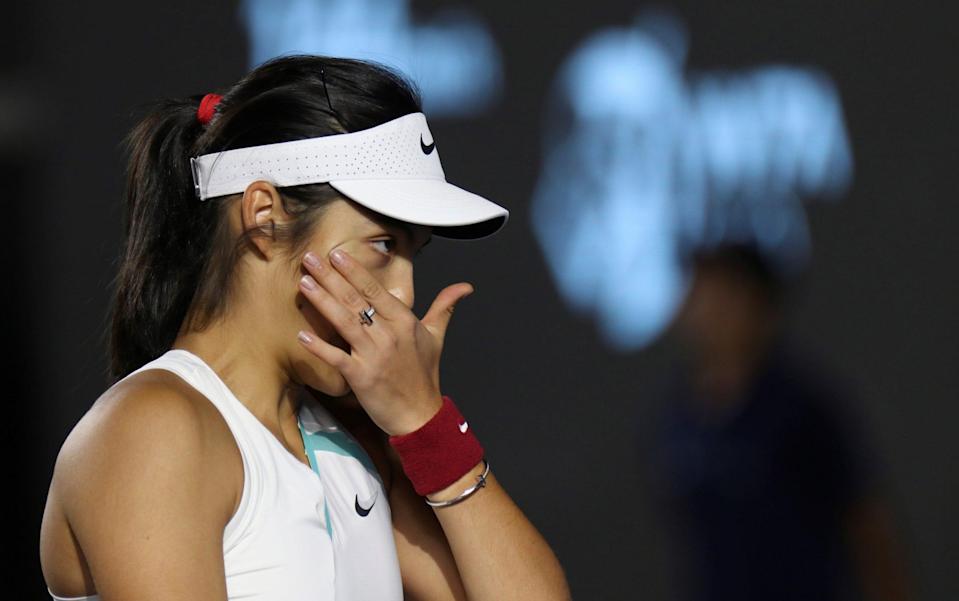 Emma Raducanu reacts against Australian tennis player Daria Saville - Francisco Guasco/EPA-EFE/Shutterstock