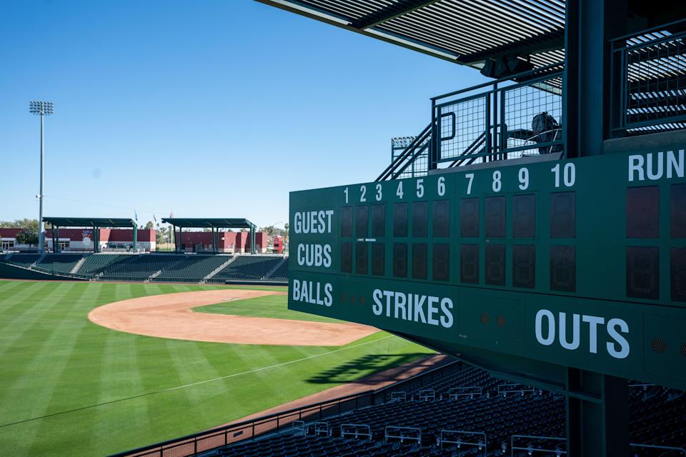 A view of the Cubs' spring training stadium in 2021.