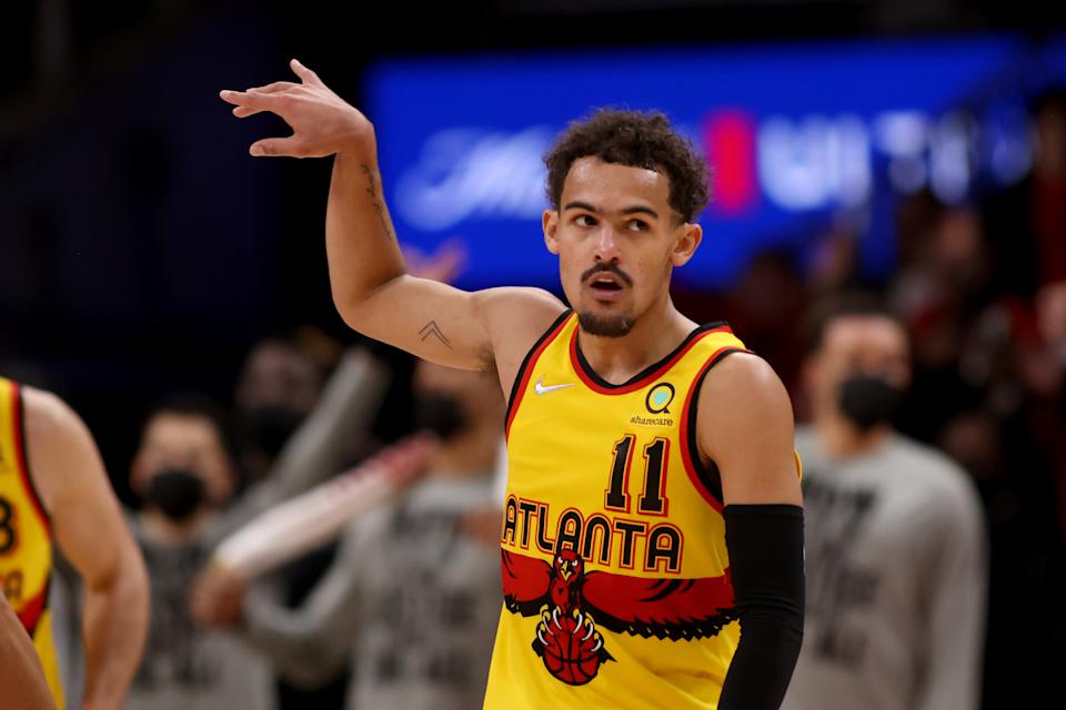 Atlanta Hawks guard Trae Young is shooting 38.3% from deep this season. (Jason Getz/USA TODAY Sports)