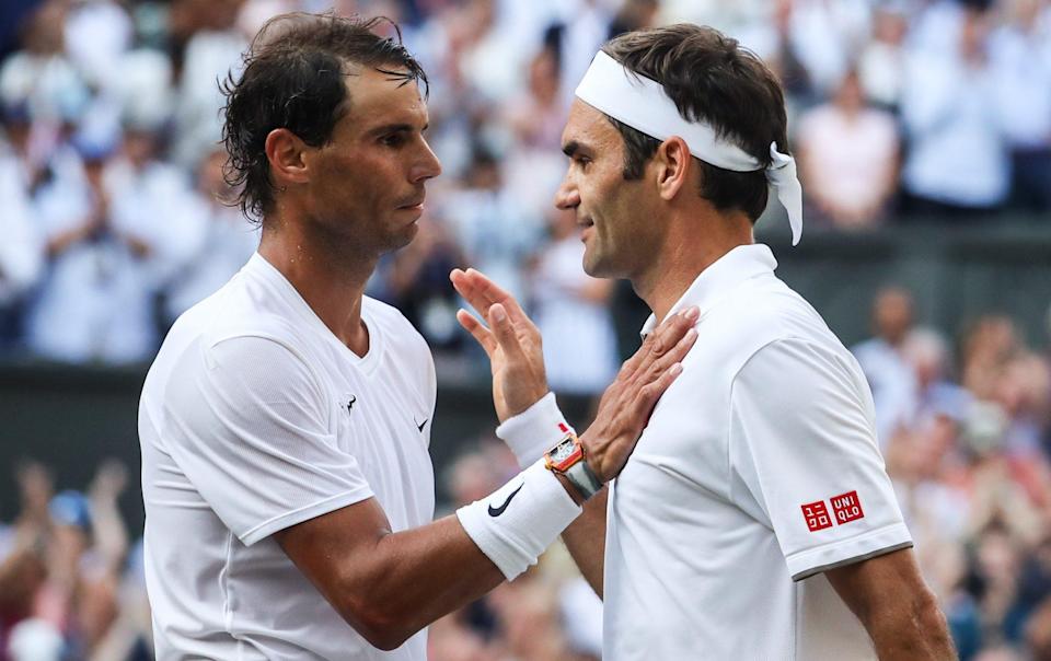 Rafael Nadal (left) and Roger Federer - Roger Federer facing make-or-break few months with return in the balance - GETTY IMAGES