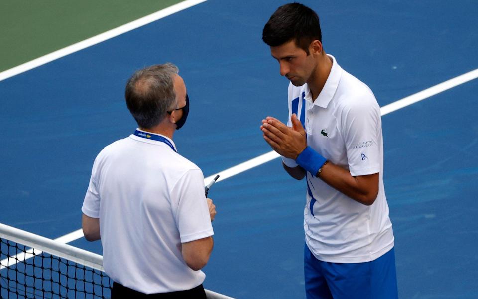 Soeren Friemel and Djokovic spent 10 minutes discussing the incident on court - Shutterstock