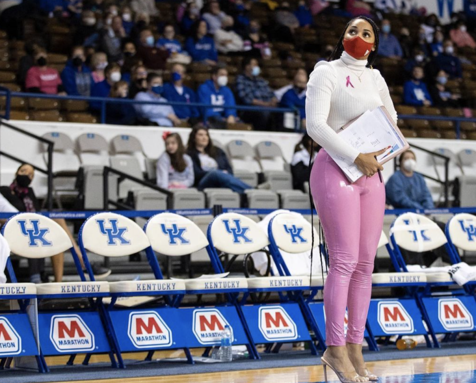 Texas A&M coach Sydney Carter responds to criticism of her game-day outfit. (Photo: Instagram)