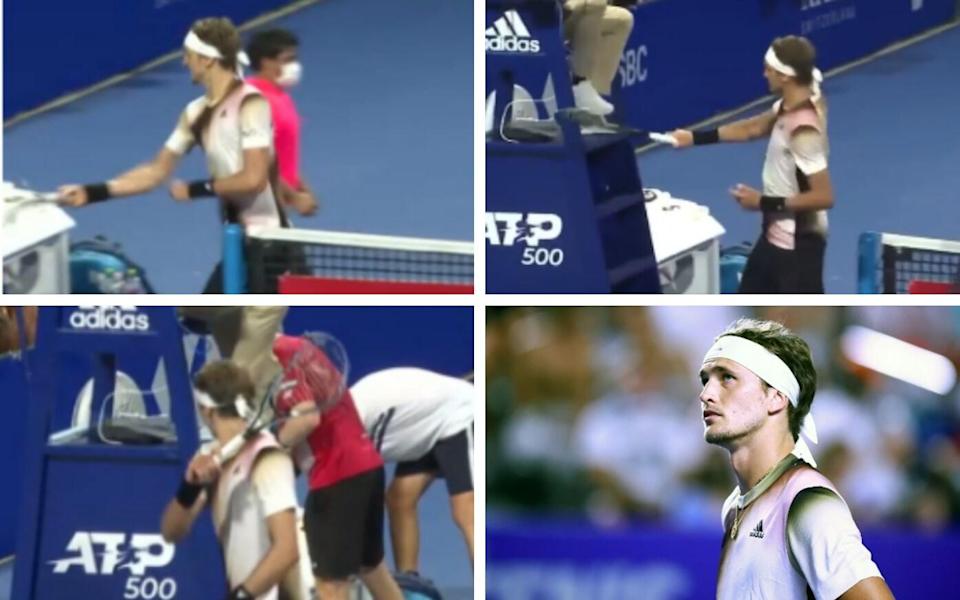 Watch: Alexander Zverev attacks umpire's chair with racket and fires volley of abuse at official - ATP Tour / SHUTTERSTOCK