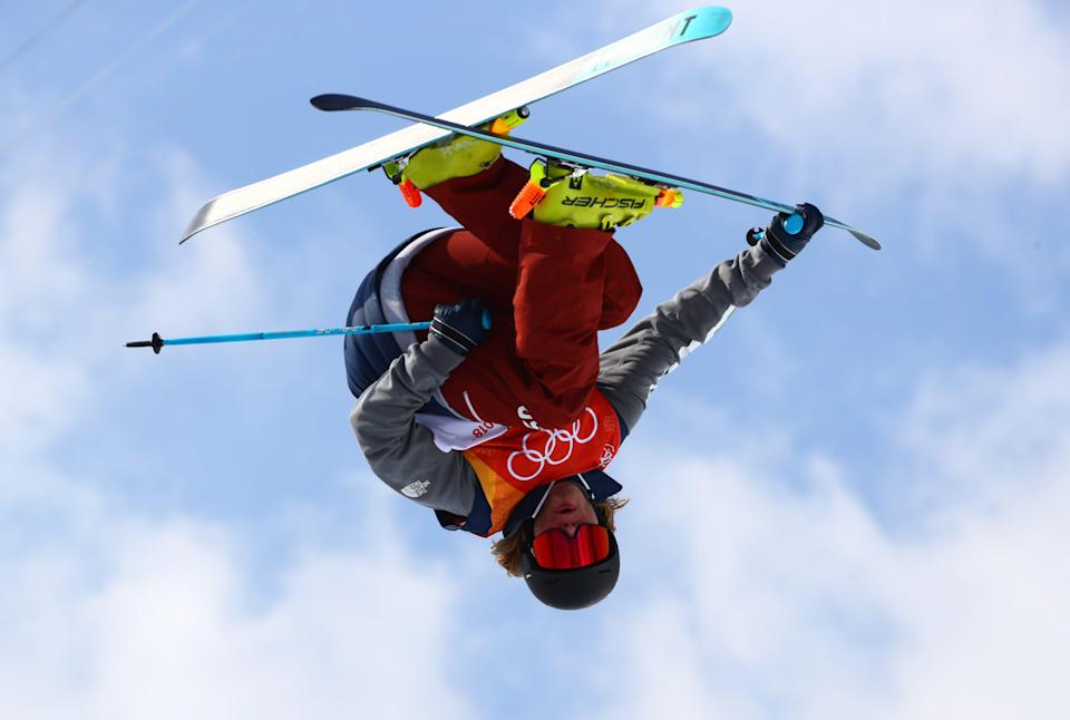 American David Wise competes in the mens halfpipe final at the 2018 Pyeongchang Olympics.