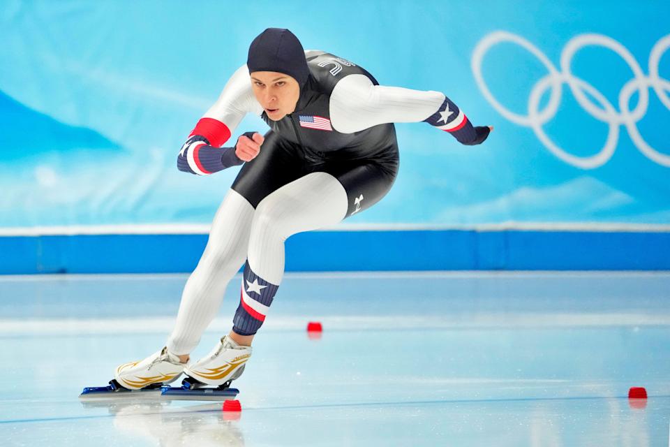 Brittany Bowe won the bronze medal in the women's 1,000 meters.