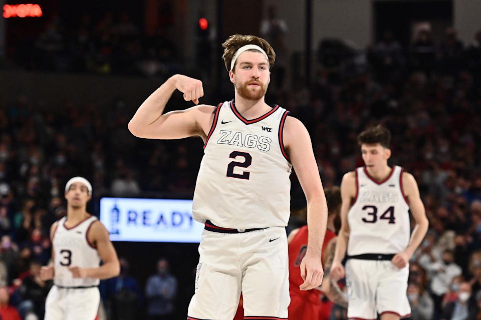 Drew Timme and the Gonzaga Bulldogs lost in last year's championship game. (James Snook/USA TODAY Sports)