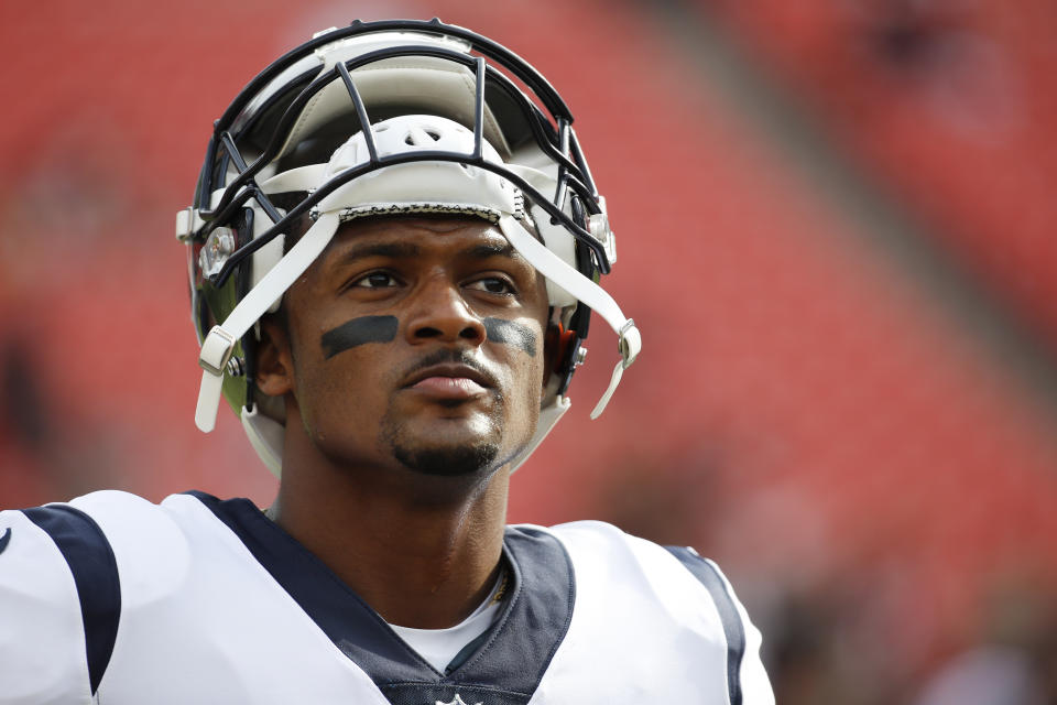 Deshaun Watson has a new home with the Cleveland Browns. (AP Photo/Alex Brandon)