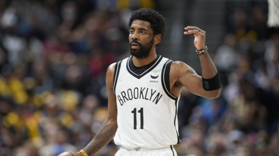 Brooklyn Nets guard Kyrie Irving (11) remains in a fantasy basketball conundrum