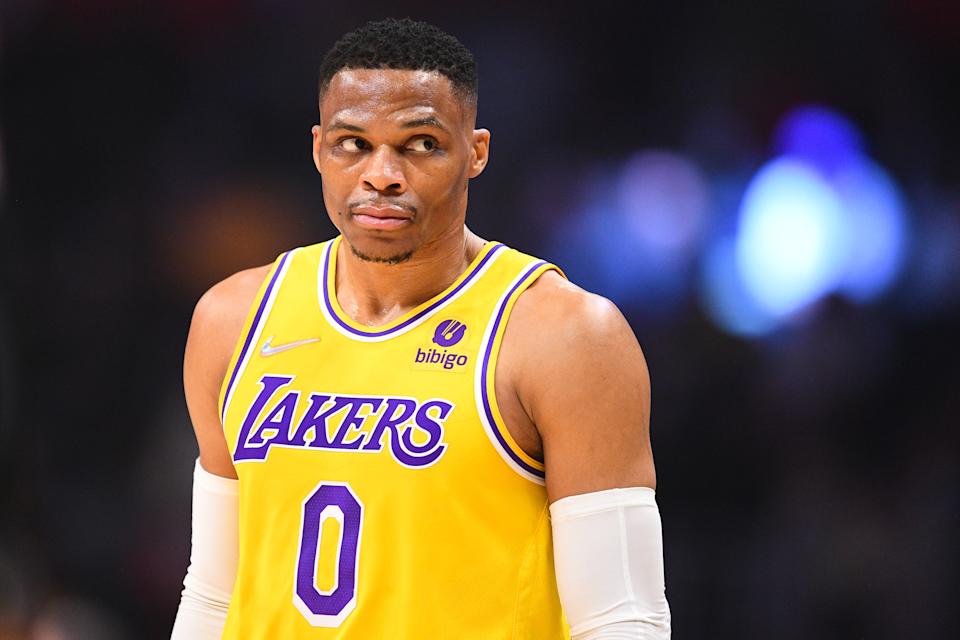 Los Angeles Lakers guard Russell Westbrook is clearly on the downslope of his career while playing for the marquee franchise. (Brian Rothmuller/Icon Sportswire via Getty Images)