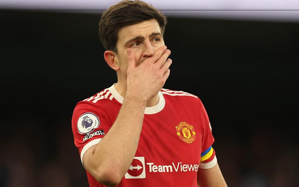 Manchester United's Harry Maguire reacts - Action Images via Reuters/Carl Recine