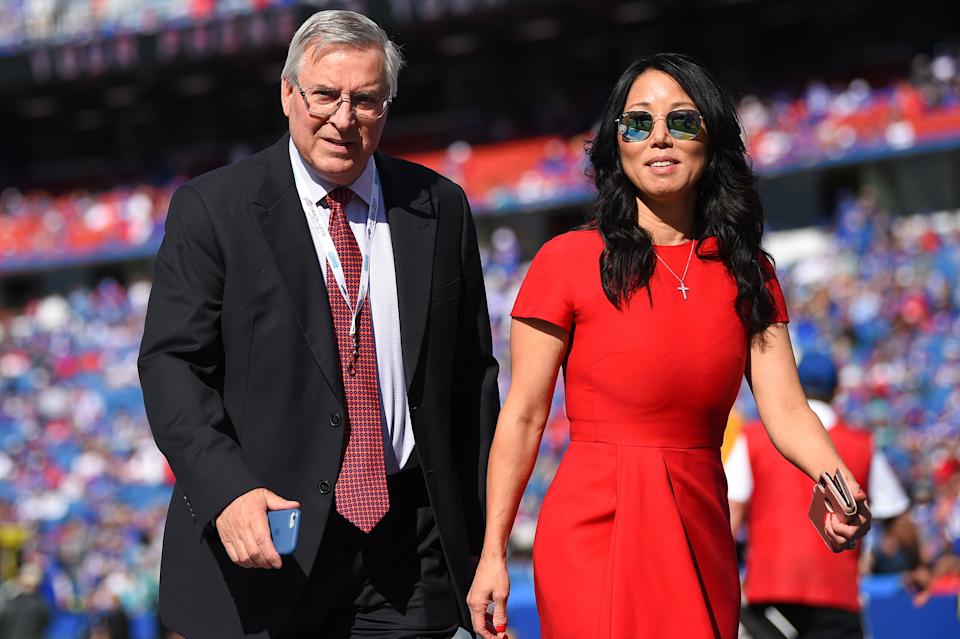 Terry and Kim Pegula are worth billions. Why do they need to stick Buffalo taxpayers with a record bill for their new stadium? (Rich Barnes-USA TODAY Sports)