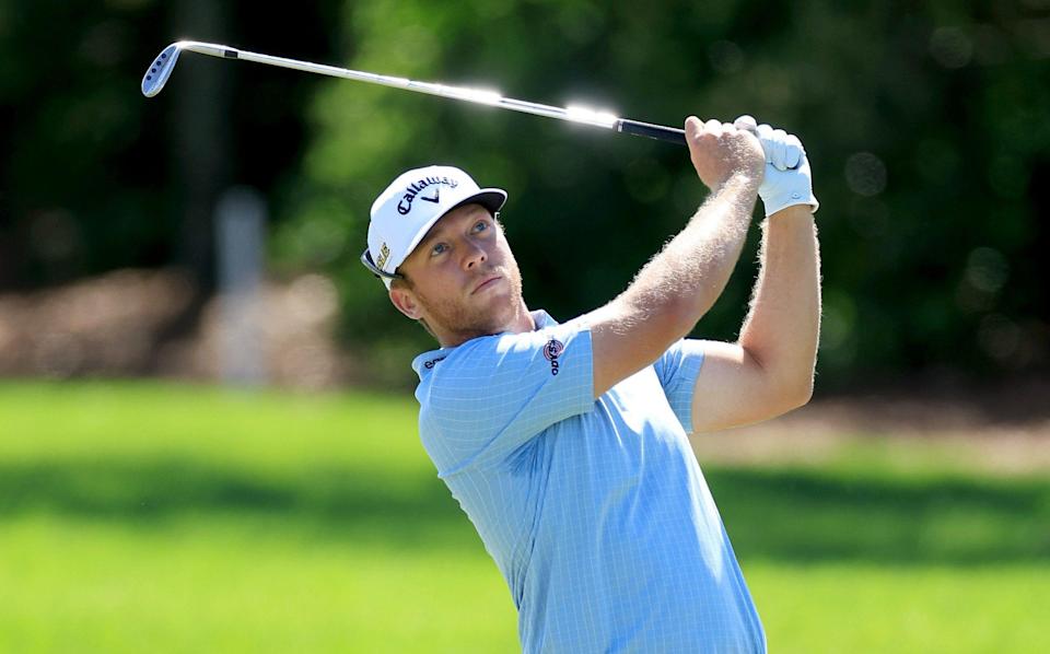  Talor Gooch of The United States plays his second shot on the par 4, first hole during the final round of the Arnold Palmer Invitational presented by Mastercard at Arnold Palmer Bay Hill Golf Course on March 06, 2022 in Orlando, Florida - GETTY IMAGES