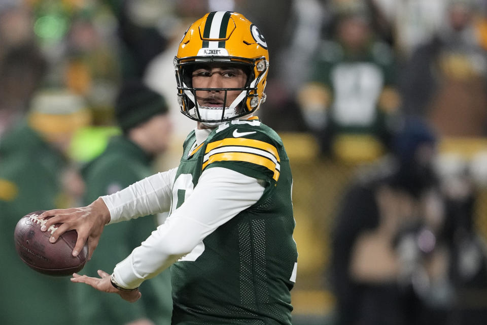 With Aaron Rodgers back in Green Bay on a multi-year deal, the Packers could opt to trade QB Jordan Love this offseason and recoup what it cost to get him in the 2020 NFL draft. (Photo by Patrick McDermott/Getty Images)