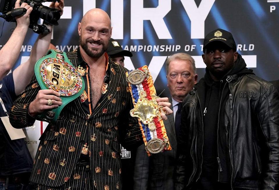 Fury and Whyte were cordial in their first pre-fight face-off (Nick Potts/PA) (PA Wire)