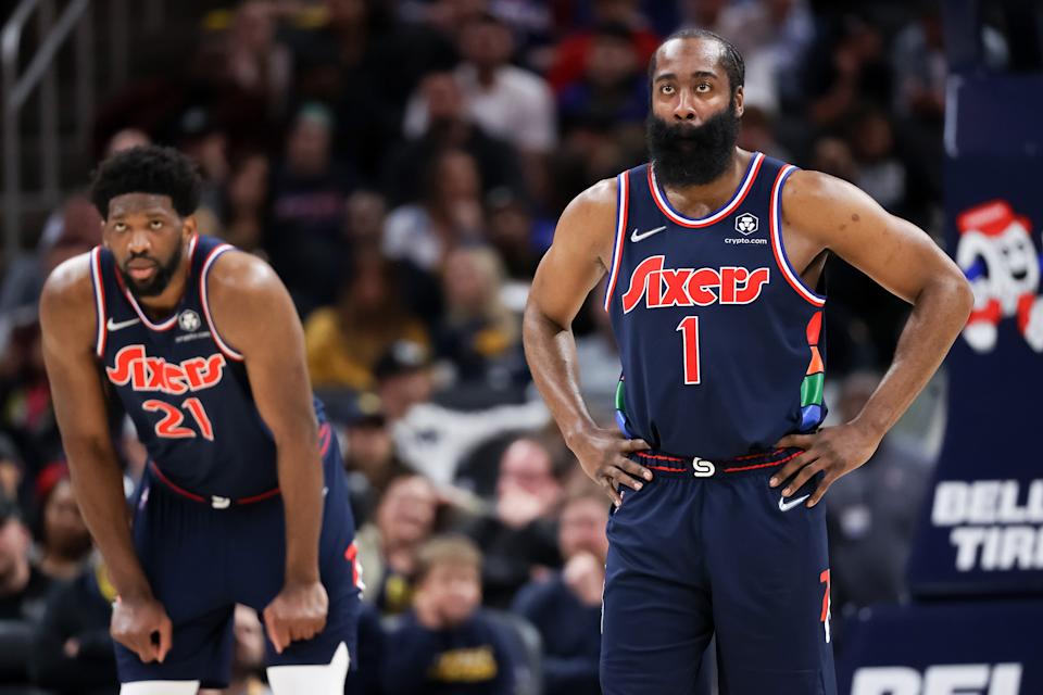 How far can the pairing of Joel Embiid and James Harden take the Philadelphia 76ers in the 2021-22 NBA postseaon? (Dylan Buell/Getty Images)