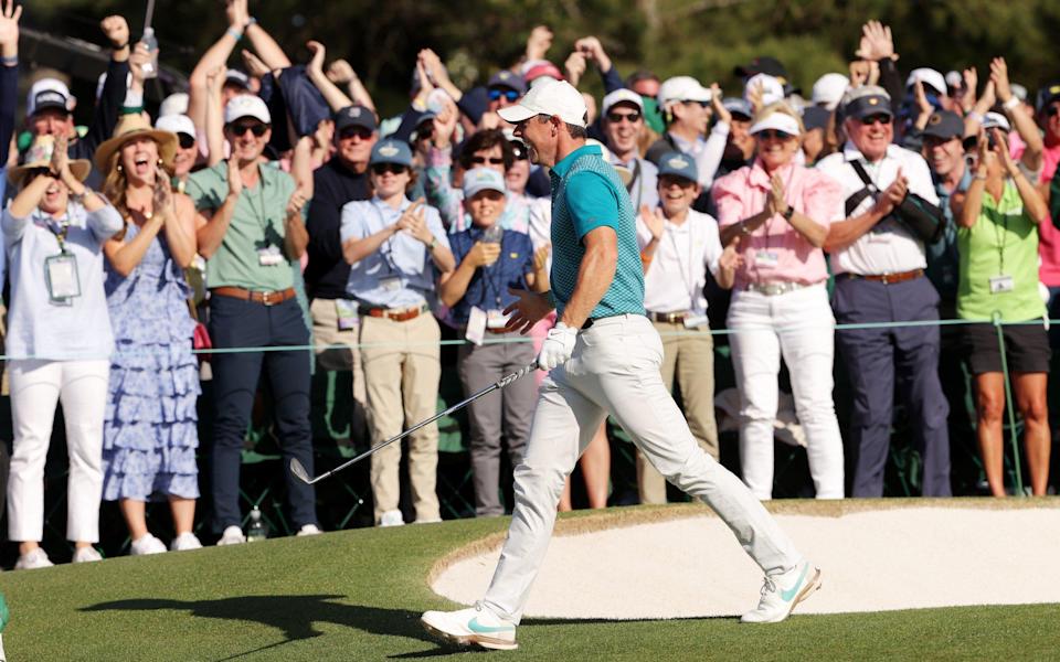 The charge may have come too late but McIlroy certainly enjoyed the moment - GETTY IMAGES