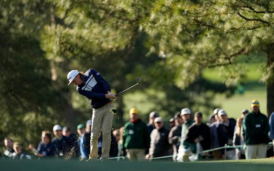 Cameron Smith hits on the 17th fairway during the third round - AP Photo/Robert F. Bukaty