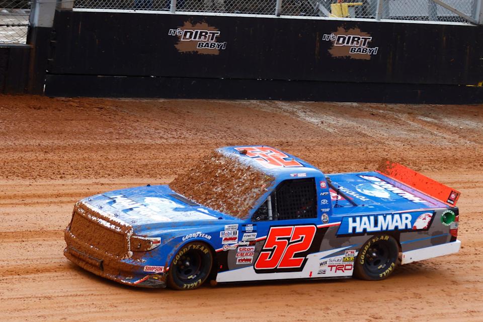 NASCAR truck on the Bristol dirt track