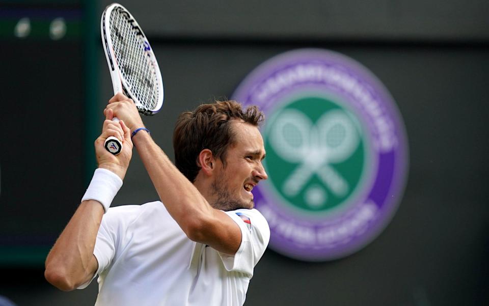 Russia's Daniil Medvedev, the current world No 2 at Wimbledon - PA