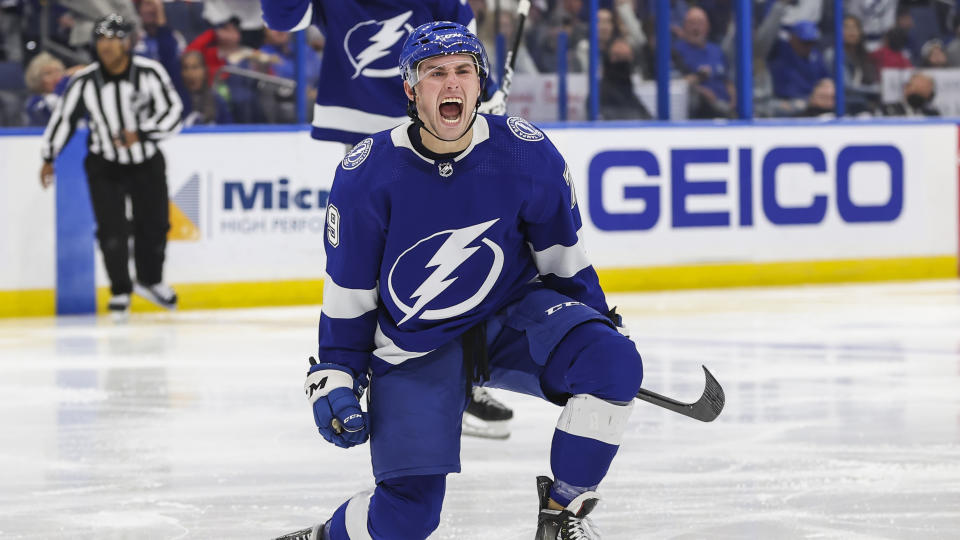 Ross Colton should play a huge factor in any success the Lightning have this NHL postseason. (Getty)