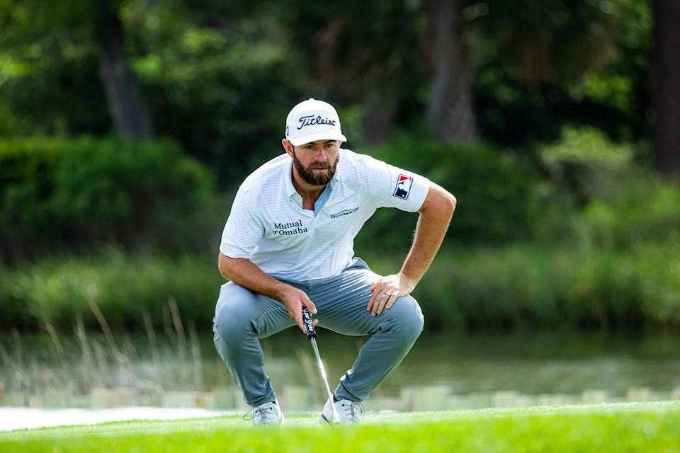 Cameron Young on the 17th green during the first round of the RBC Heritage Presented by Boeing on Thursday, April 14, 2022 at Harbour Town Golf Links in Sea Pines on Hilton Head Island.