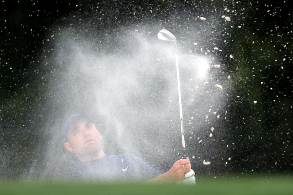 Scottie Scheffler and the rest of the field battled the wind on Friday. (Jamie Squire/Getty Images)