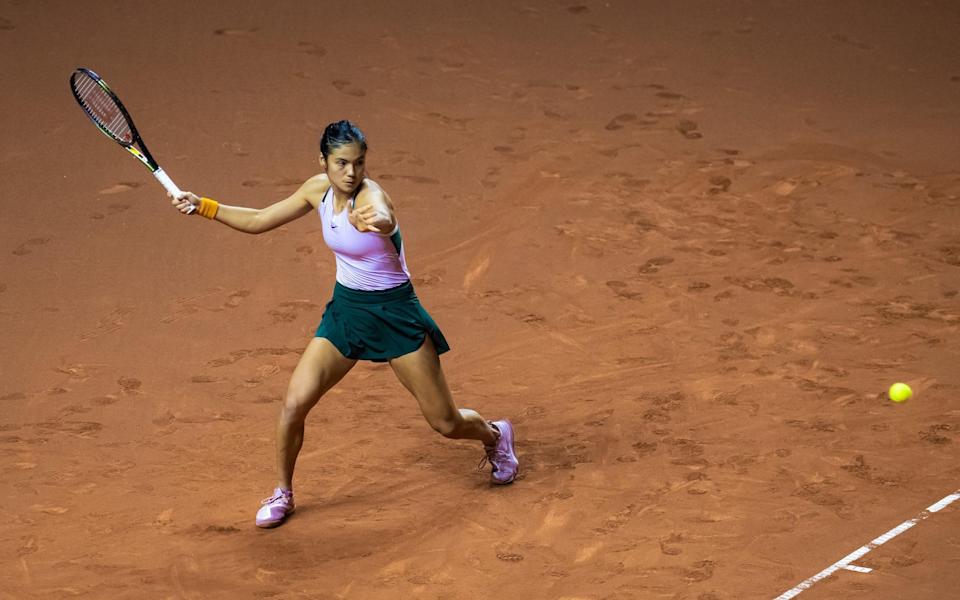 Emma Raducanu impressed on her first tour event on clay - GETTY IMAGES