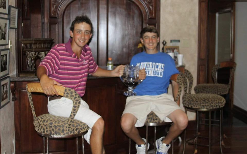 James Ragan, then 17, and Scottie Scheffler, then 14, after their victory at the 2011 Burke Cup in Corpus Christi - Mecklin Ragan