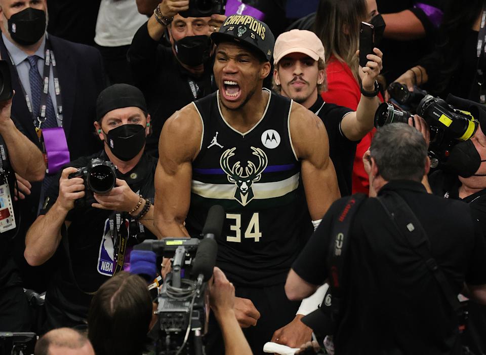 Can anyone dethrone Giannis Antetokounmpo and the Milwaukee Bucks as NBA champions? (Photo by Jonathan Daniel/Getty Images)