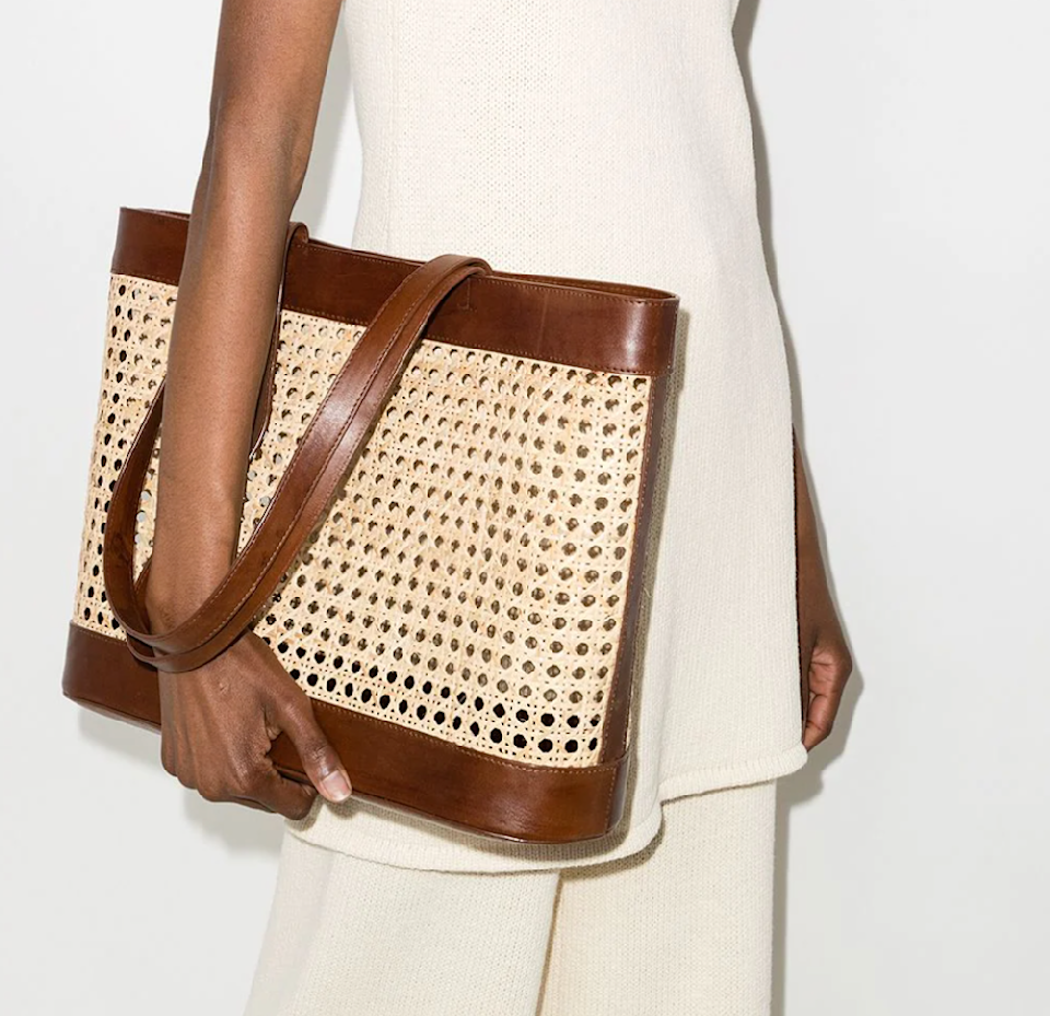 St. Agni Harper rattan-mesh tote bag. (PHOTO: Farfetch)