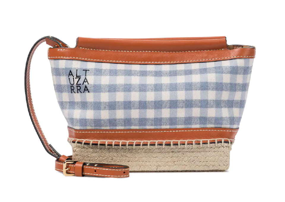 Altuzarra Espadrille Mini gingham crossbody bag. (PHOTO: MyTheresa)