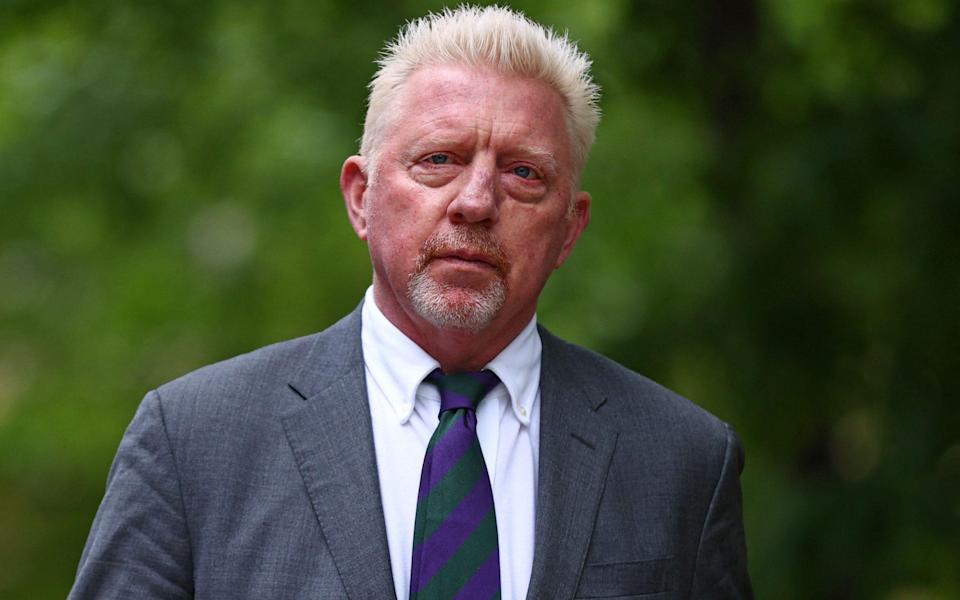 Former tennis player Boris Becker arrives at Southwark Crown Court in London for sentencing - ADRIAN DENNIS/AFP via Getty Images