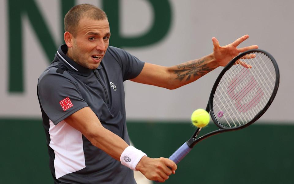 Dan Evans is out of the French Open after losing to Mikael Ymer - GETTY IMAGES