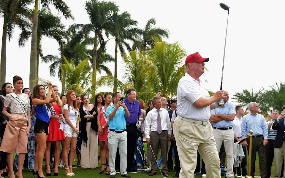 Donald Trump is one of the most prominent advocates of the controversial LIV Golf Invitational Series - GETTY IMAGES