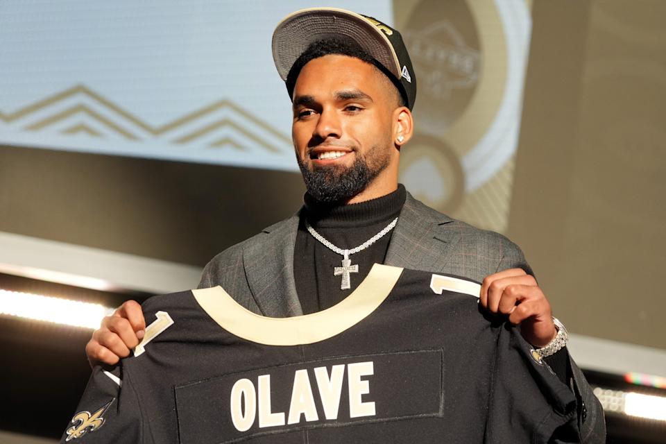 Chris Olave was the 11th overall pick to the Saints. New Orleans leaves draft weekend with improved Super Bowl odds.