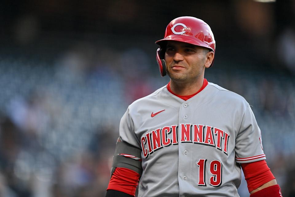 Reds first baseman Joey Votto is one of several Cincinnati stars to deal with injuries, a slump or both to start the 2022 season. (Photo by Dustin Bradford/Icon Sportswire via Getty Images)