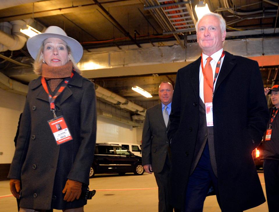 Cleveland Browns owner Jimmy Haslam and Dee Haslam.